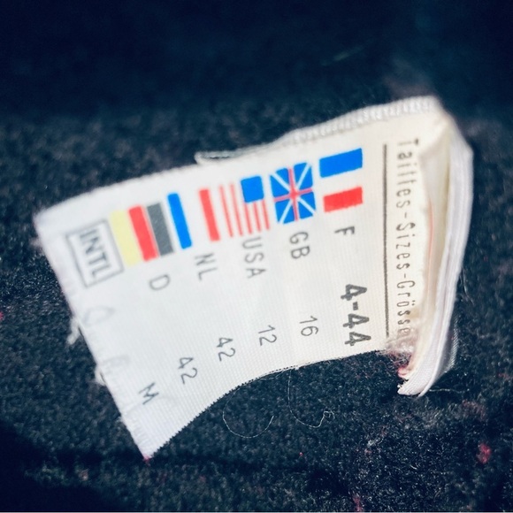 SAINT JAMES Sz 12 Wool Zipper & Button Closure with Hood Ribbed Top Cardigan - Picture 10 of 13